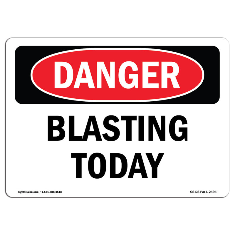 Plaque en aluminium "Blast Today" 12 x 18, H 12 po x l 18 po x P 0,1 po