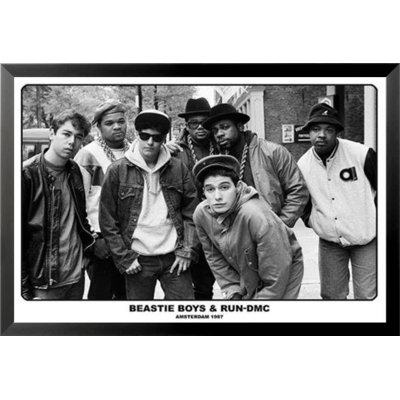 «Beastie Garçons et Run-DMC - Amsterdam, musique, Hip Hop and R & B rappers», publicité rétro encadrée