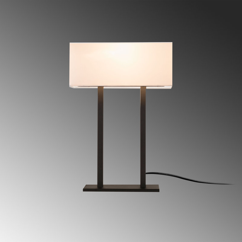 Modern Table Lamp with Iron Body, 20.5 x 5.9 inches, Height: 20.5 inches | E27 Socket, Max 40W, 6.6 ft Cable | Stylish Black & White Design, Perfect for Home, Office, or Hotel Decor, IP20 Rated