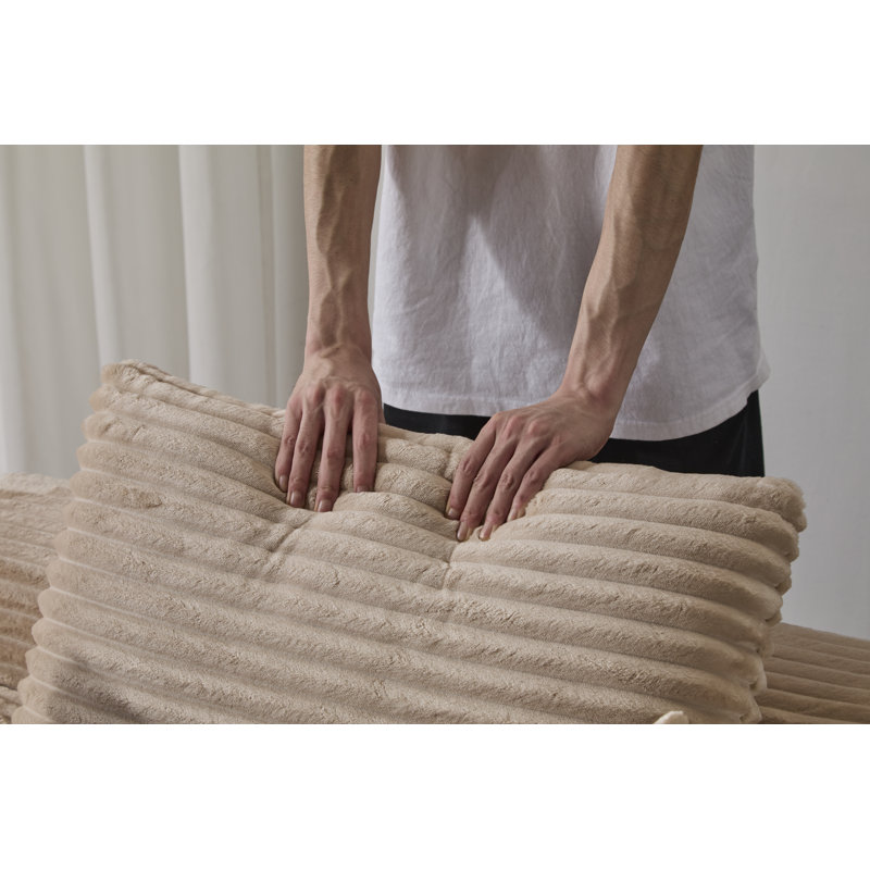 Méridienne surdimensionnée surdimensionnée Cozy Cloud Couch, Beige Corduroy, Beige