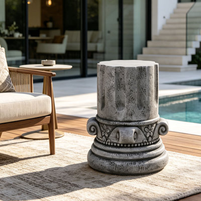 Cement Outdoor Patio End Tables