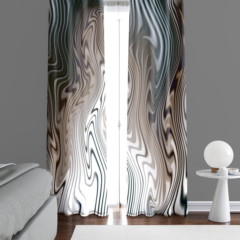 Semi Sheer Curtain Panel Pair, 40" W x 82" L