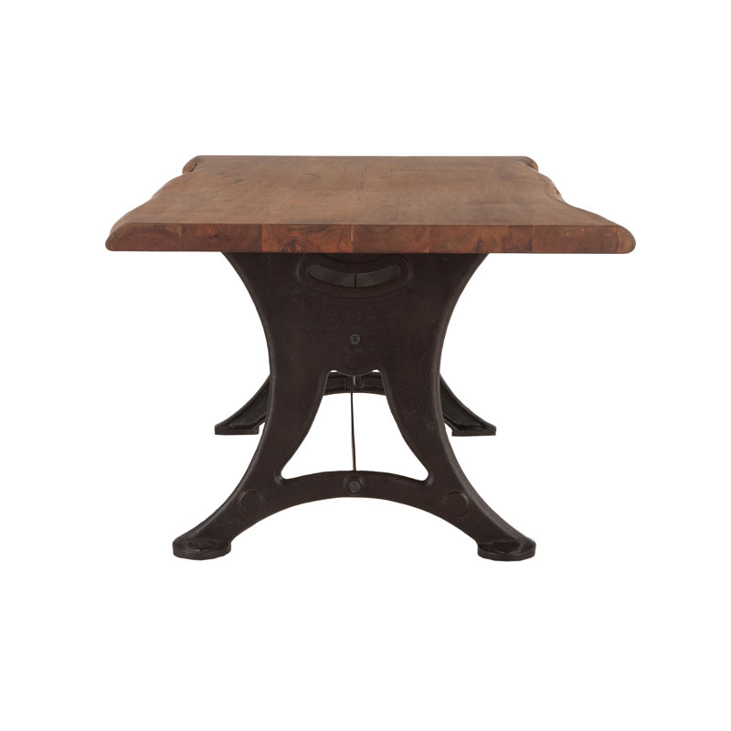 Organic Forge Solid Wood Dining Table, Natural Walnut, 36" H x 72" L x 36" W