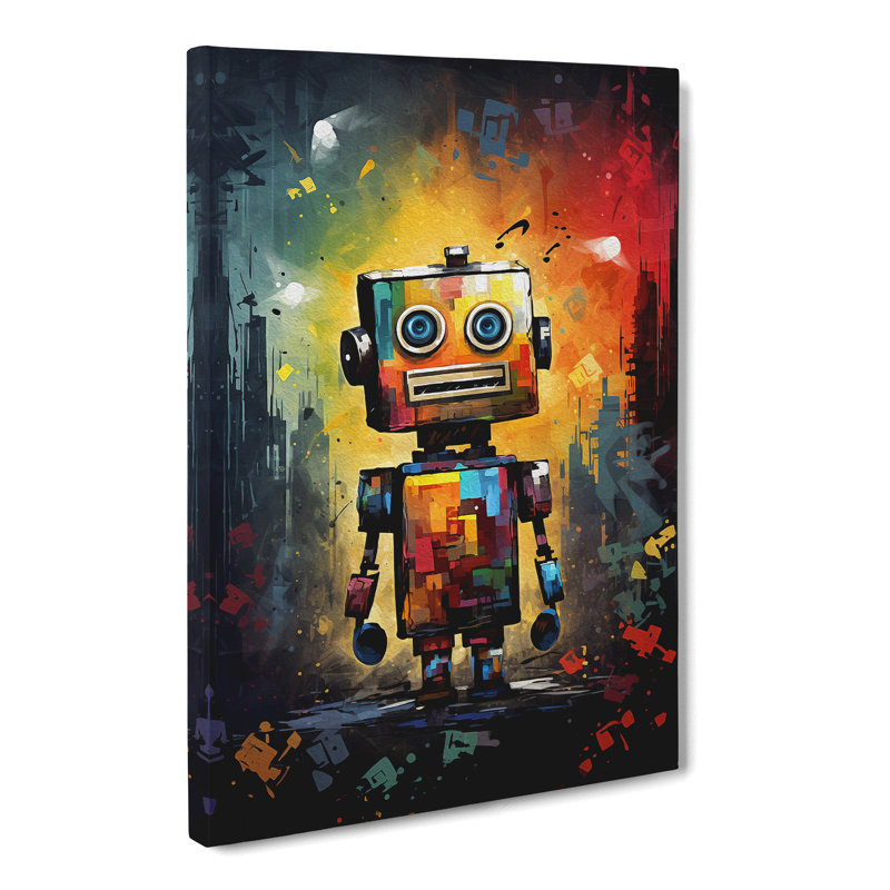 Robot Impressionism Art - Wrapped Canvas, 60cm H x 40cm W x 3cm D