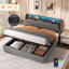 Upholstered Bed Frame With Hydraulic Storage-2017788449-2044331548