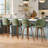 26'' Counter Modern Upholstered 360° Swivel Bar Stools With Curved Backrest & Solid Wood Frame -Linen (Set Of 2)-596337051