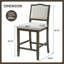 Ensemble de 2 tabourets de bar à hauteur de comptoir - Ensemble de 2 tabourets de bar rustiques avec structure en bois d'hévéa (sans table)-2115262839