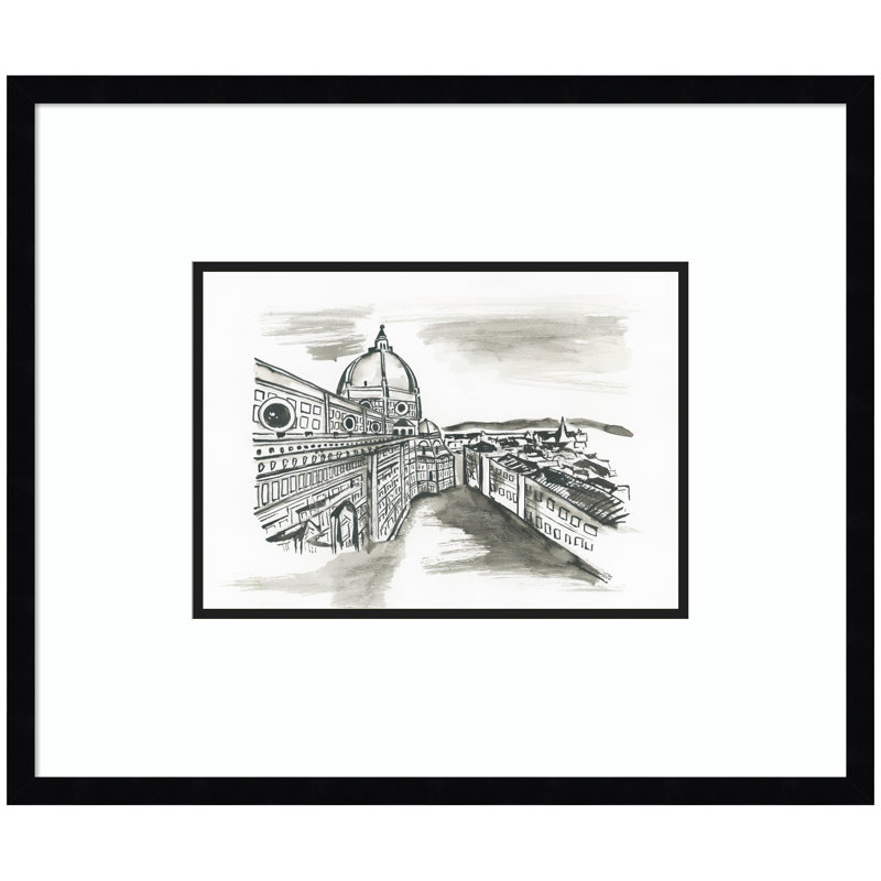 Carte postale «Florence» par Teju Reval, reproduction d'art encadrée
