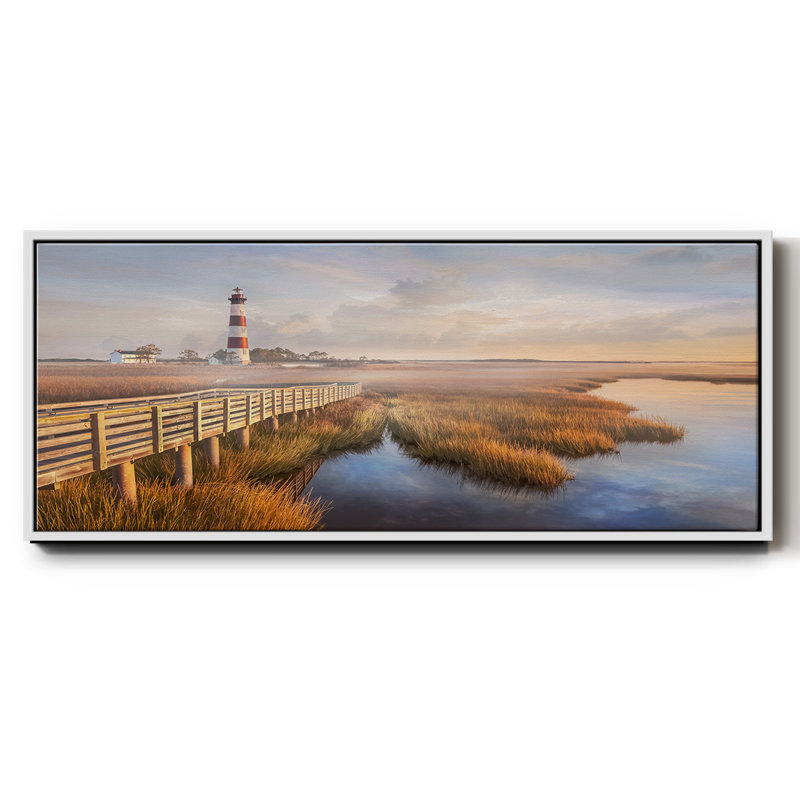 Private Path II- Framed Canvas, 20" H x 50" W