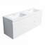Meuble-lavabo double 60 po avec plateau en résine