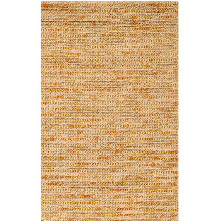 Ferrera Abstract Handmade Flatweave Gold Area Rug