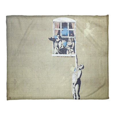 Banksy Sewn Throw Blanket