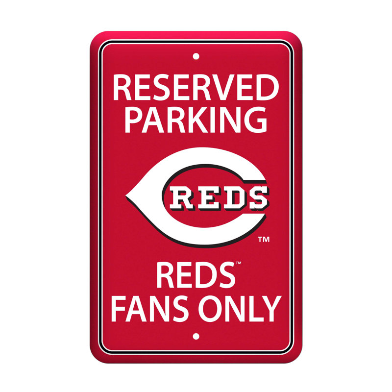 Cincinnati Reds Plastic Parking Sign 18x12