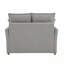 Canapé-lit modulaire en chenille gris avec rangement et 2 coussins décoratifs