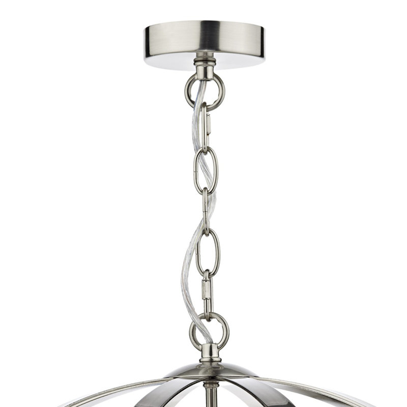 Smithsonian 3 - Light Sphere Pendant, Satin Chrome