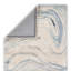 Tapis bleu à motif abstrait touffeté et fabriqué à la main à la main Koziol-37842454