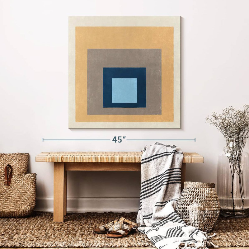 Neutral Square Layers, 33" H x 33" W