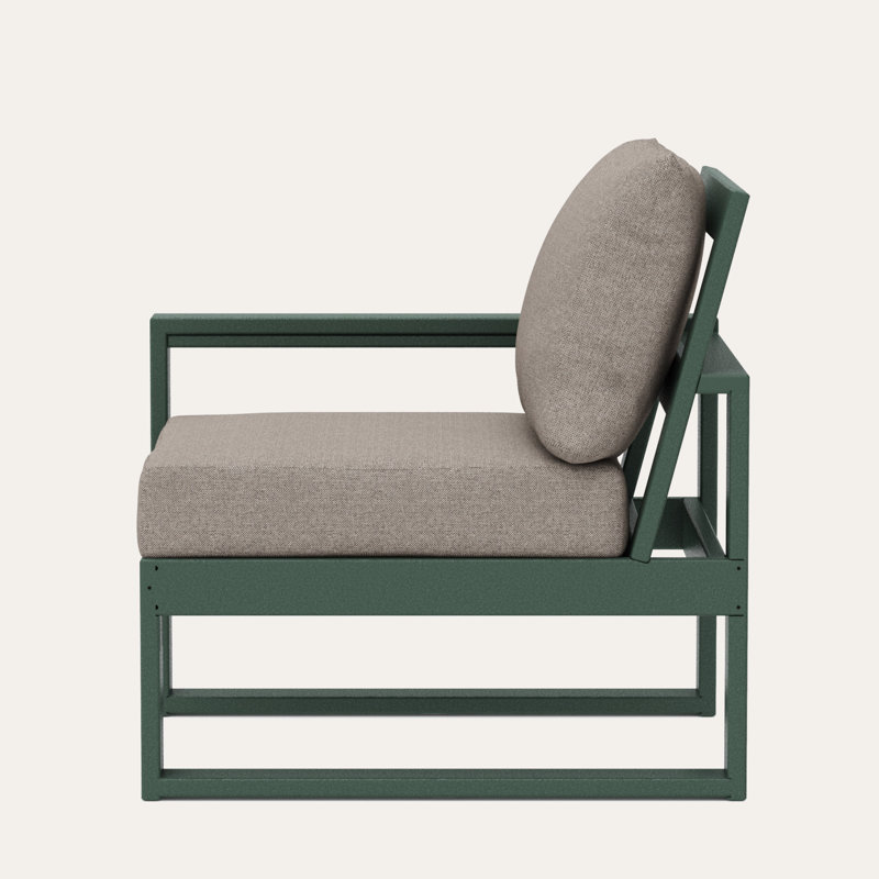Méridienne d'extérieur POLYWOOD, Tweed usé, Vert