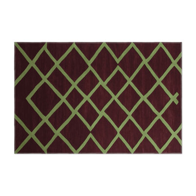 Trellis Red Indoor and Outdoor Area Rug