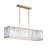 4-Light Rectangle Crystal Kitchen Island Light