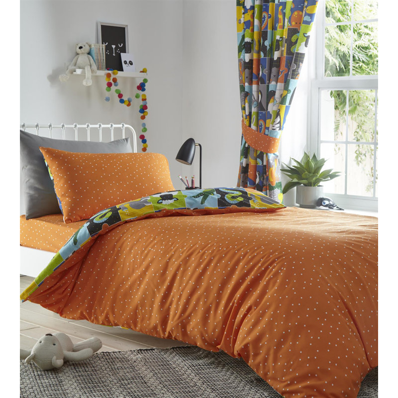 Hartleton Green/Blue/Gray 56 TC Reversible Duvet Cover Set, Toddler - 1 Standard Pillowcase