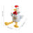 Stuffed Rooster Toy, Farmhouse Fabric Hen Figurine for Shelf, Doorway, Children’s Room, or Playful Home Decoration