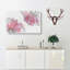 Two Spring Flowers In Pink In Abstract - Wrapped Canvas Print-55303759