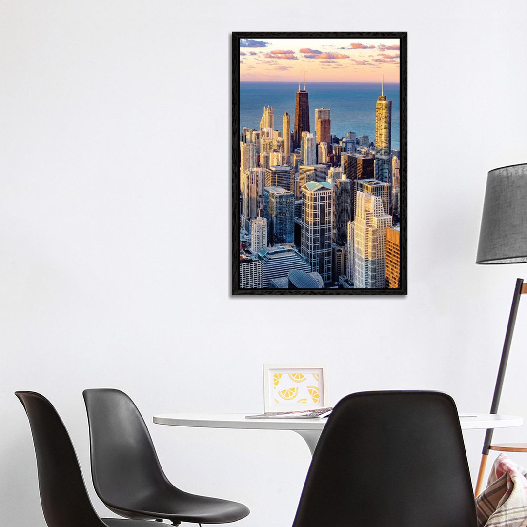 Downtown Chicago Skyline von Susanne Kremer - Galerie-verpackte Leinwand GiclÃ©e auf Leinwand