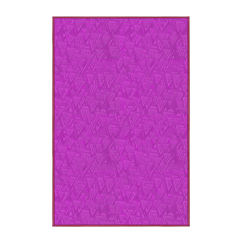 Tapis décoratif rose à motif géométrique schrogeurs, Rectangle 2 pi x 4 pi