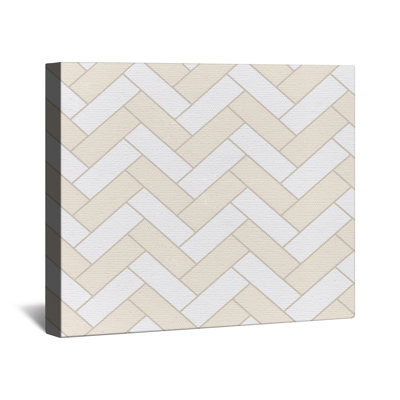 Herringbone Tile Pattern Canvas Gallery Wrap in Many Sizes