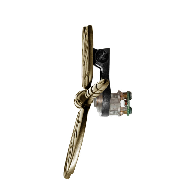 Dragonfly in Flight Push Button Ringer, Brass