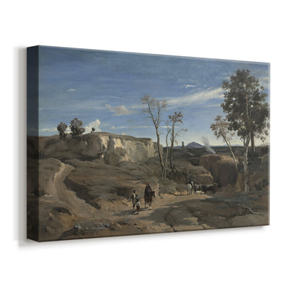 Italian Landscape with Riders-Jean-Baptiste-Camille Corot-Gallery Wrapped Canvas-c. mid-19th Century