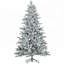 Arbre de Noël artificiel enneigé 6 pi avec 994 pointes, support en métal pliable, assemblage facile pour un décor festif-1593206205