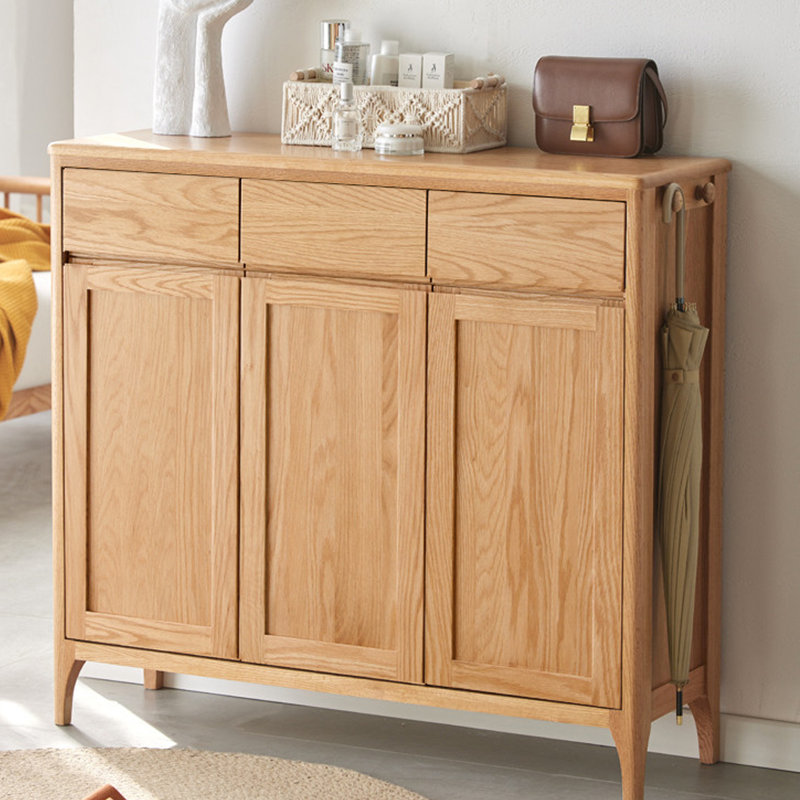 All solid wood simple shoe cabinet