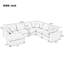 Canapé modulaire extra large de 7,8 po avec siège en forme de L et repose-pieds mobile U_Style