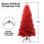 Arbre de Noël en PVC pur rouge avec branches articulées et support en métal stable-1646332883