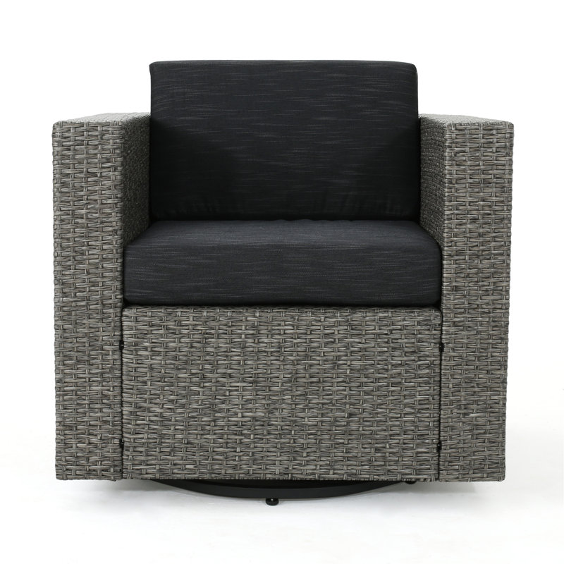 Chaise de patio pivotante avec coussins (simple)