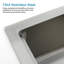 Lavabo en acier inoxydable gris foncé 33 po x 19 po - Fabriqué à la main avec évier à drainage amélioré-123589953
