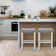 Ileana Upholstered Counter Stool with Solid Wood Frame
