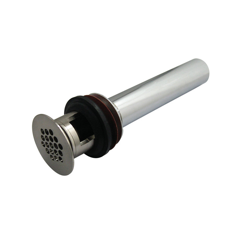 Grid Shower Drain With Overflow, Satin Nickel