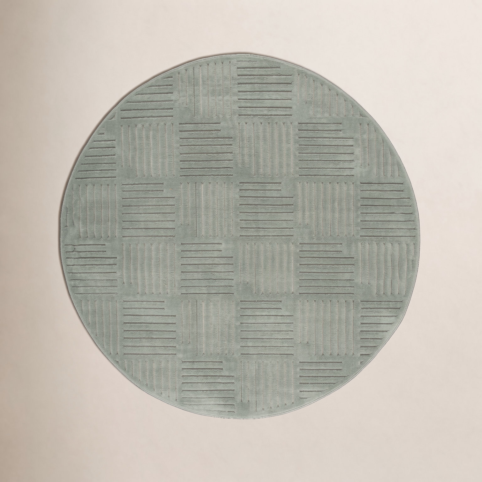 Mirissa Geometric Performance Rug, Round 6'7"