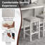 Ensemble de table de salle à manger 3 pièces Ebern Designs et 2 tabourets de bar rembourrés en lin