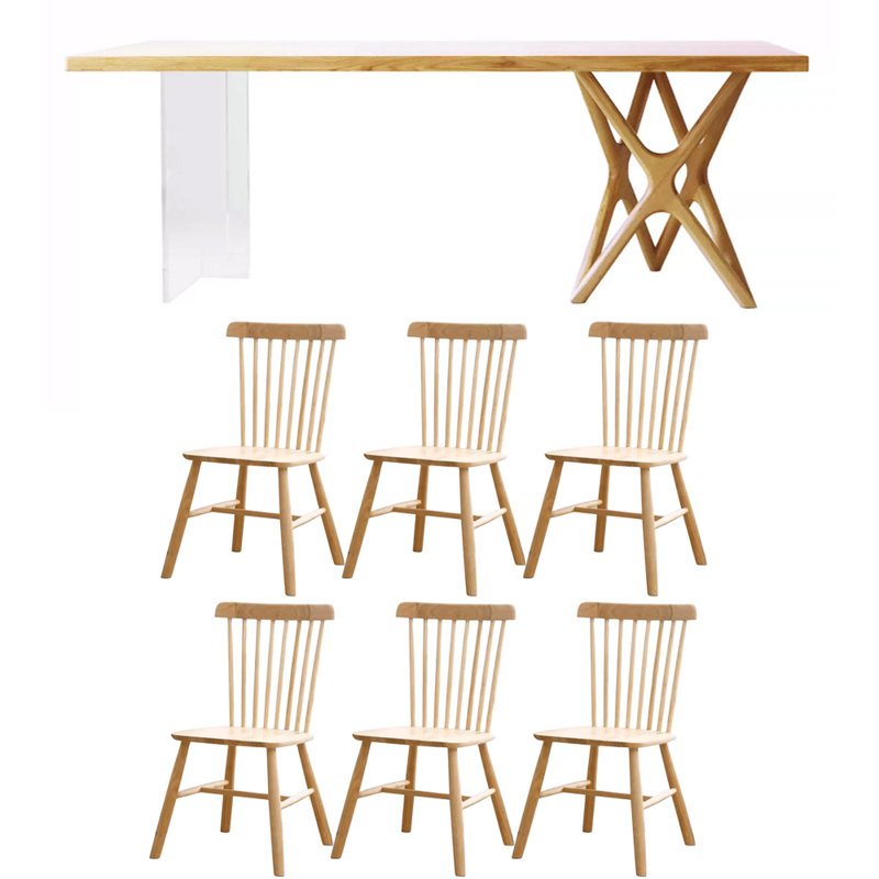 Ensemble de salle à manger rectangulaire, H 29,52 po x L 78,74 po x l 31,49 po