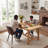 Modern Dining Chairs Faux Leather Upholstered Kitchen Chairs Side Chair With Metal Legs-453452154