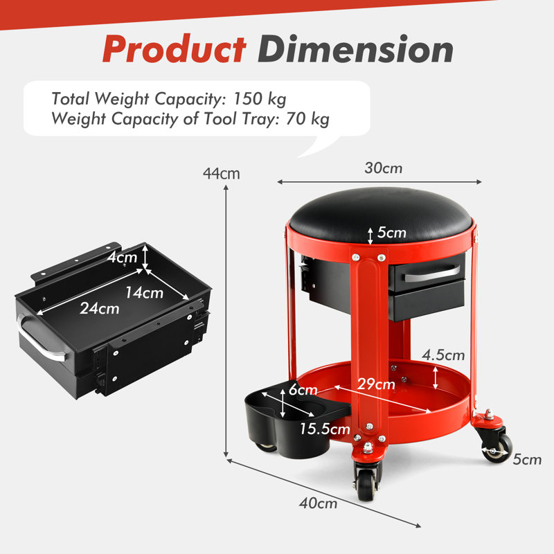 Ergonomic Stool with Footrest