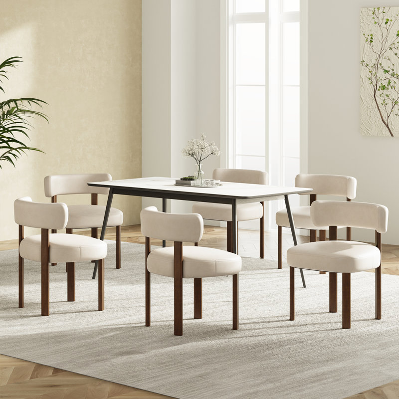 Chaise d'appoint rembourrée en similicuir, Beige