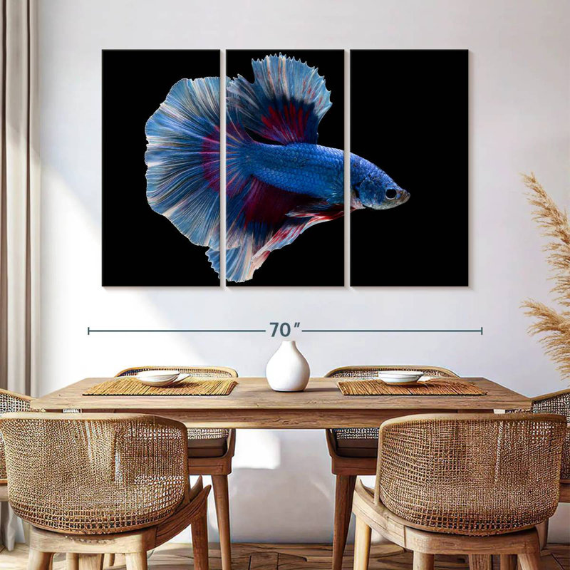 Brampt Elegant Blue Betta, 42" H x 65" W