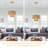  1- Light 12 inch 2-Tier Dimmable Drum Chandelier Natural Rattan Bohemian Kitchen Lighting -507940035