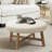 33.1" Round Leather Coffee Table-1768770173