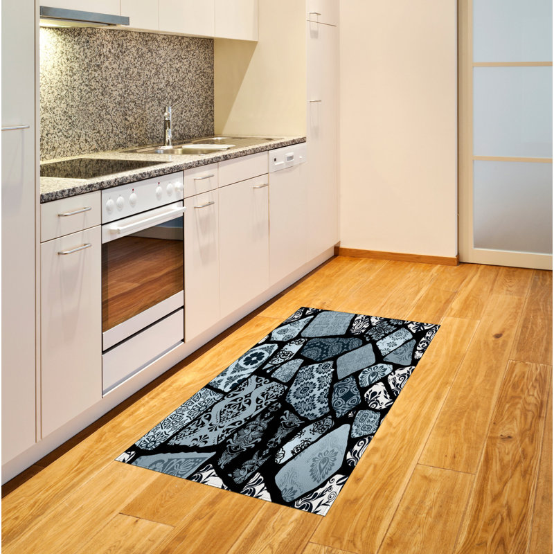 Floral High Density Long Fiber Poly Threads Decorative Area Rug Carpet, Rectangle 4' x 5'8"